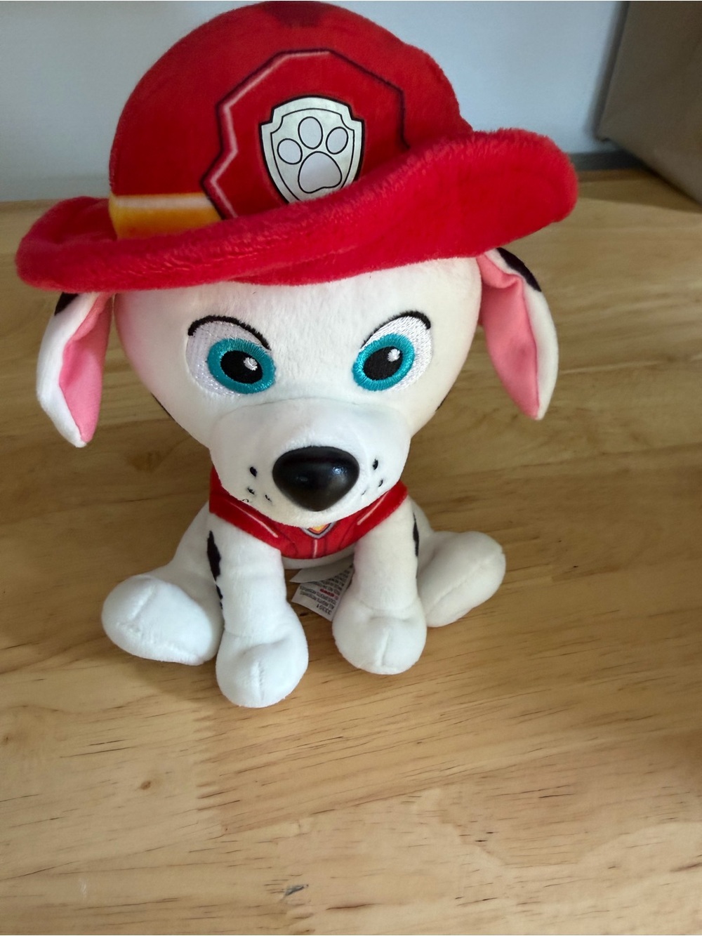 Paw Patrol Marshall Plush Toy in Red and White with Blue Eyes